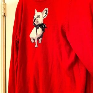 French Bulldog Red Sweater